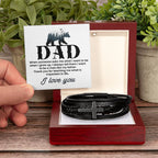 Gift for Dad from Son - I want to be a man like my father - Men's Cross Bracelet