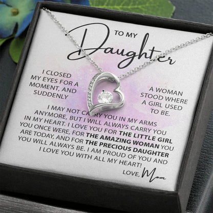 To My Daughter Necklace – Gift for Daughter’s Birthday and Graduation – Forever Love Necklace
