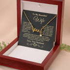 To My Wife Necklace from Husband - Sweet Anniversary Jewelry - Scripted Love Necklace