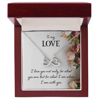 To My Beautiful Wife Necklace - Special Love Jewelry for Wife from Husband for Birthday, Anniversary & Valentine’s Day - Endless Love Necklace