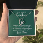 To My Daughter Necklace – Mother Daughter Jewelry Gift – Forever Love Necklace