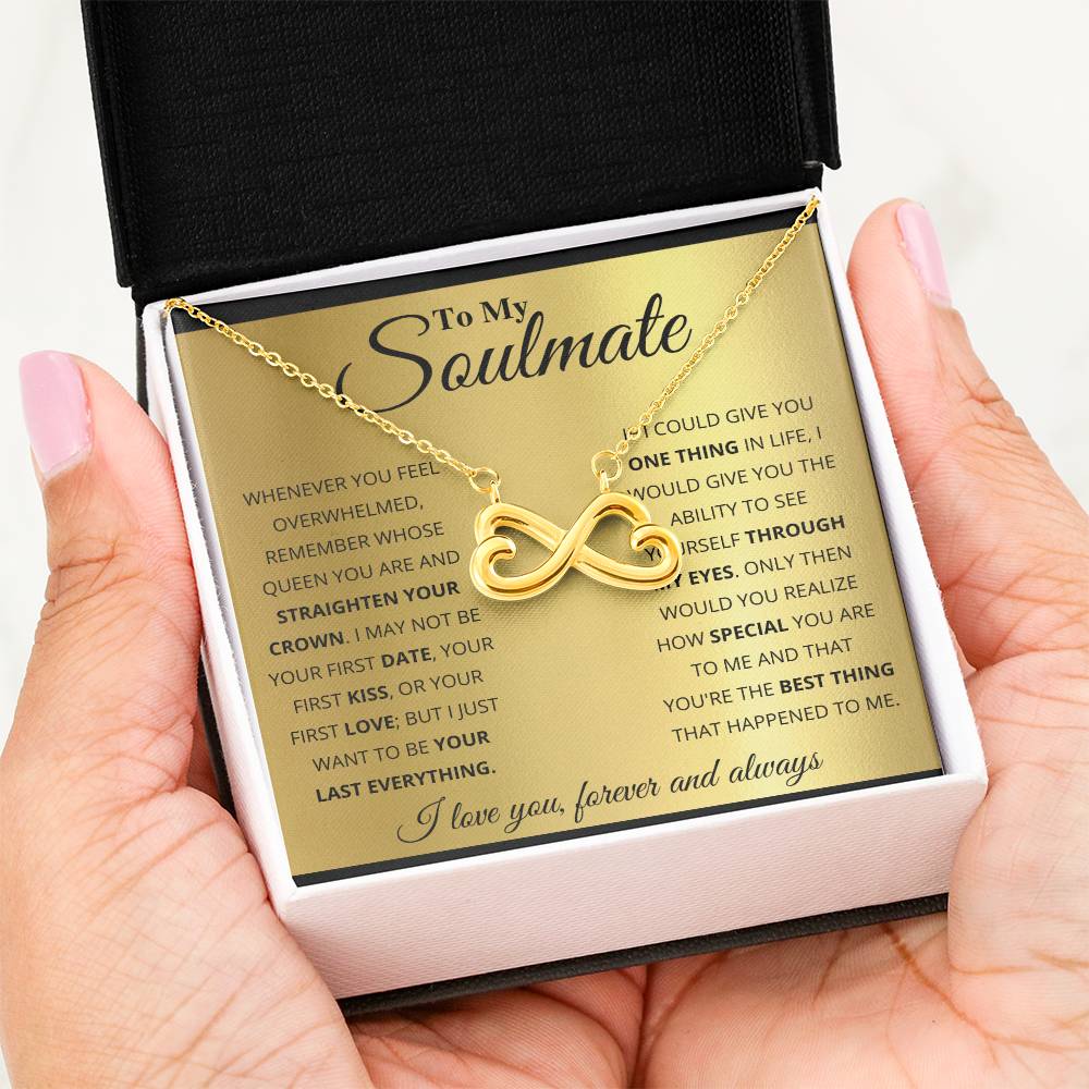 To My Soulmate Necklace - Long Distance Soulmate Gift for Valentine’s Day & Special Days - Endless Love Necklace