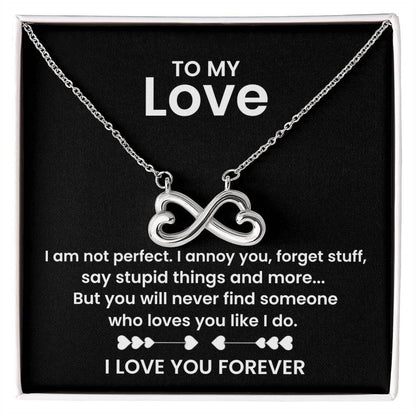 Love Gift for Wife from Husband - Sentimental Jewelry for Valentine’s Day, Anniversary, Birthday & Christmas - Endless Love Necklace