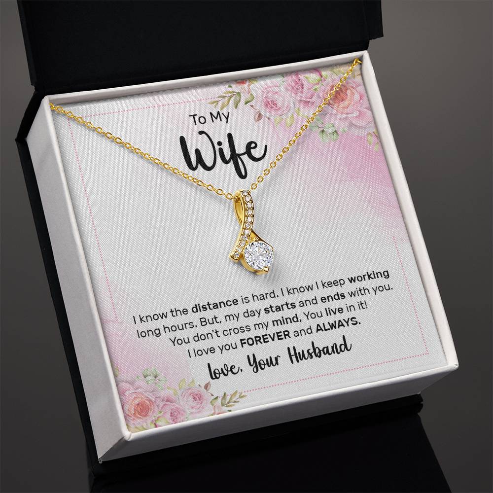 Emotional Wife Gift - Loving Jewelry from Husband for Birthday, Valentine’s Day & Anniversary - Alluring Beauty Necklace