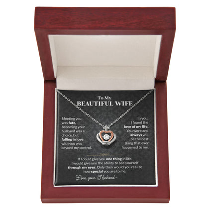 To My Wife Necklace - Holiday & Valentine’s Day Gift from Husband - Crown Pendant Necklace