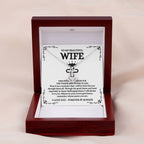 To My Beautiful Wife Necklace - Sentimental Birthday Gift from Husband, Romantic Jewelry for Valentine’s Day & Holidays - Anchor Pendant Necklace