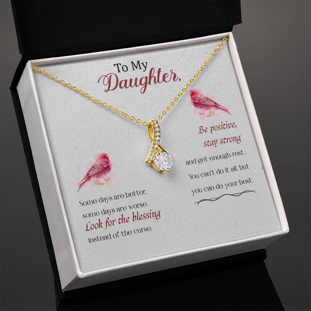 To My Daughter Necklace – Daughter Christmas Graduation Jewelry Gift – Alluring Beauty Necklace