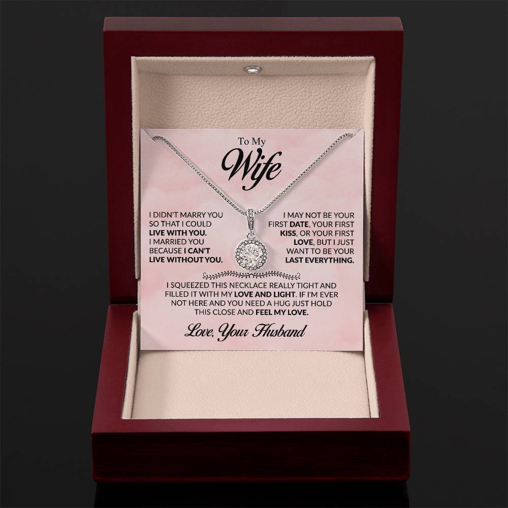 To My Wife Necklace - Sweetest Gift for Wife from Husband for Valentine’s Day, Anniversary & Birthday Joy - Eternal Hope Necklace