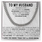 To My Husband – Cuban Link Chain – Birthday & Anniversary Jewelry from Wife