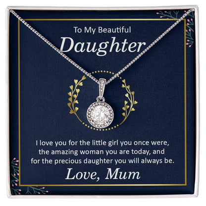 To My Daughter Necklace – Daughter Necklace for Graduation Birthday Occasions from Mum – Eternal Hope Necklace
