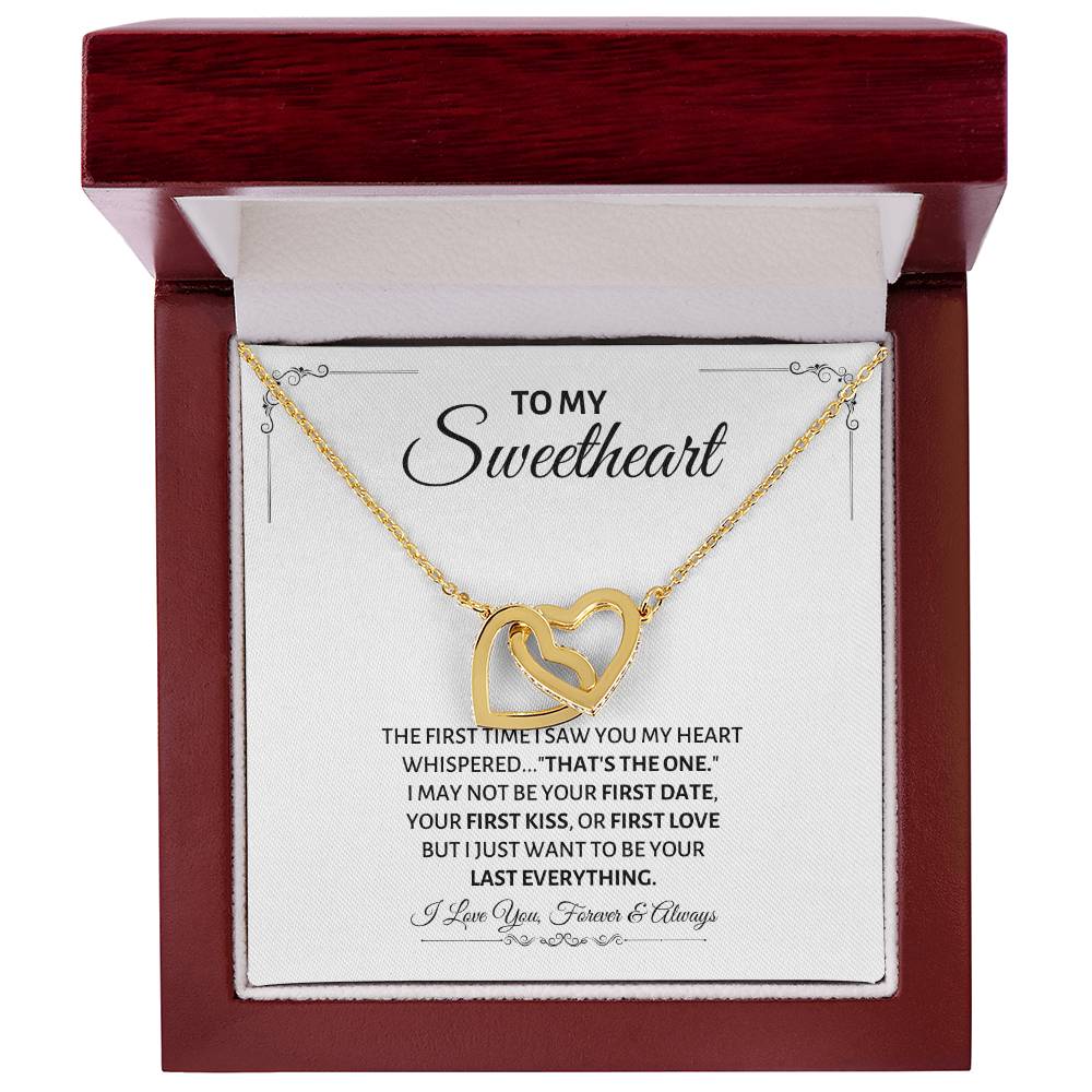 To My Sweetheart Necklace - Gift for Love on Valentine’s Day & Special Days - Interlocking Hearts Necklace
