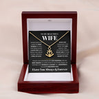 To My Beautiful Wife Necklace - Romantic Husband to Wife Jewelry for Birthday, Valentine’s Day & Special Celebrations - Anchor Pendant Necklace