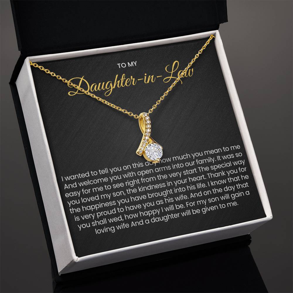 To My Daughter In Law - Alluring Beauty Necklace - Gift for Daughter in Law