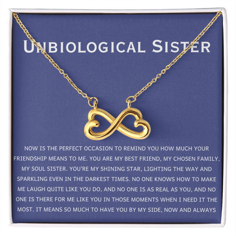 Unbiological Sister Necklace - Gift for Bonus Sister - Endless Love Necklace