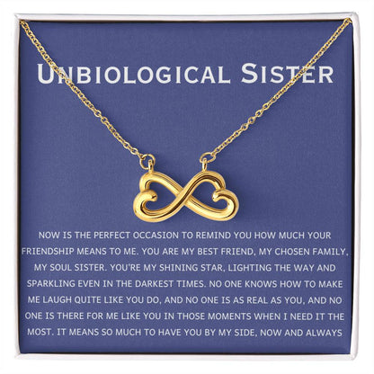 Unbiological Sister Necklace - Gift for Bonus Sister - Endless Love Necklace