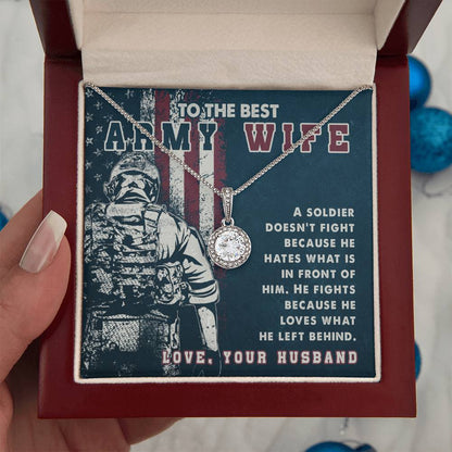 To The Best Army Wife - Eternal Hope Necklace - Gift for Wife from Husband