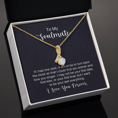 To My Soulmate Necklace - Long Distance Soulmate Gift for Valentine’s Day & Special Days - Alluring Beauty Necklace