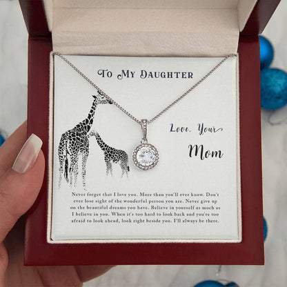 To My Daughter Necklace – Daughter’s Jewelry Gift by Mom – Eternal Hope Necklace