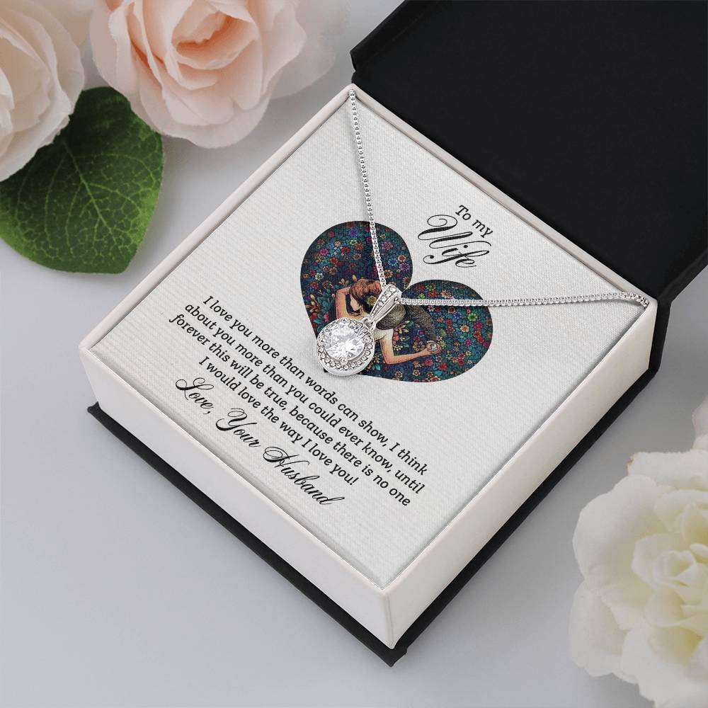 To My Wife Necklace - Perfect Gift for Wife from Husband, Romantic Jewelry for Birthday & Valentine’s Day - Eternal Hope Necklace