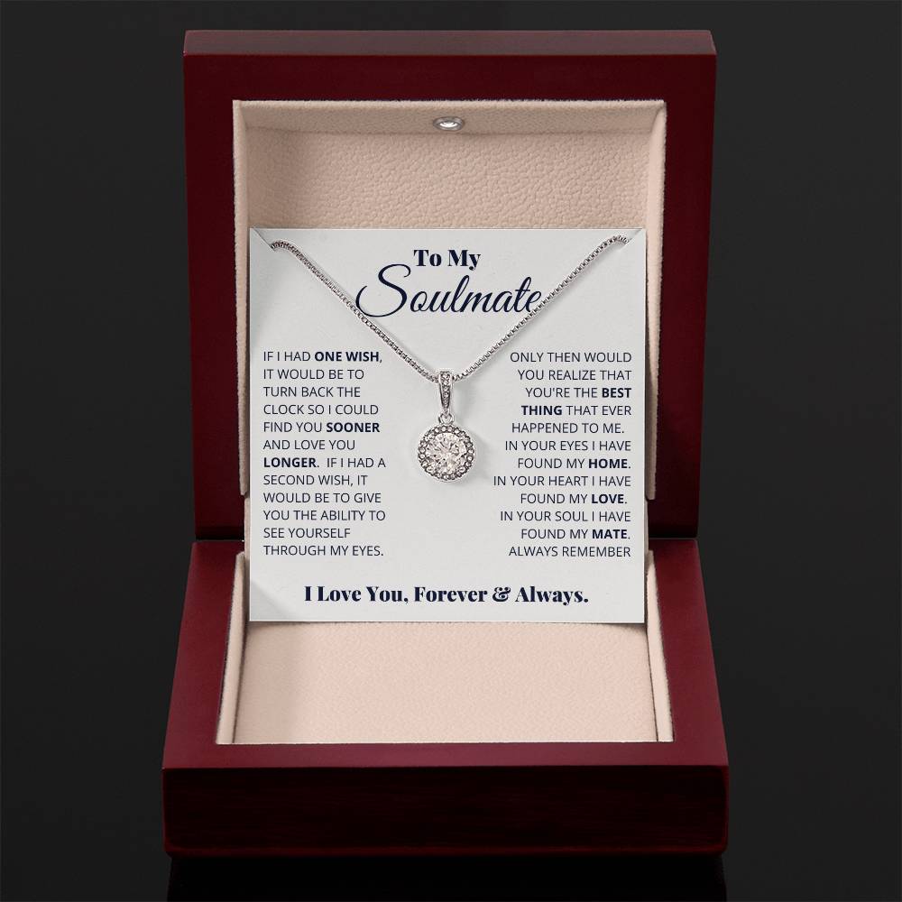 To My Soulmate Necklace - Heartfelt Gift for Her for Birthday & Romantic Days - Eternal Hope Necklace