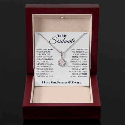 To My Soulmate Necklace - Heartfelt Gift for Her for Birthday & Romantic Days - Eternal Hope Necklace