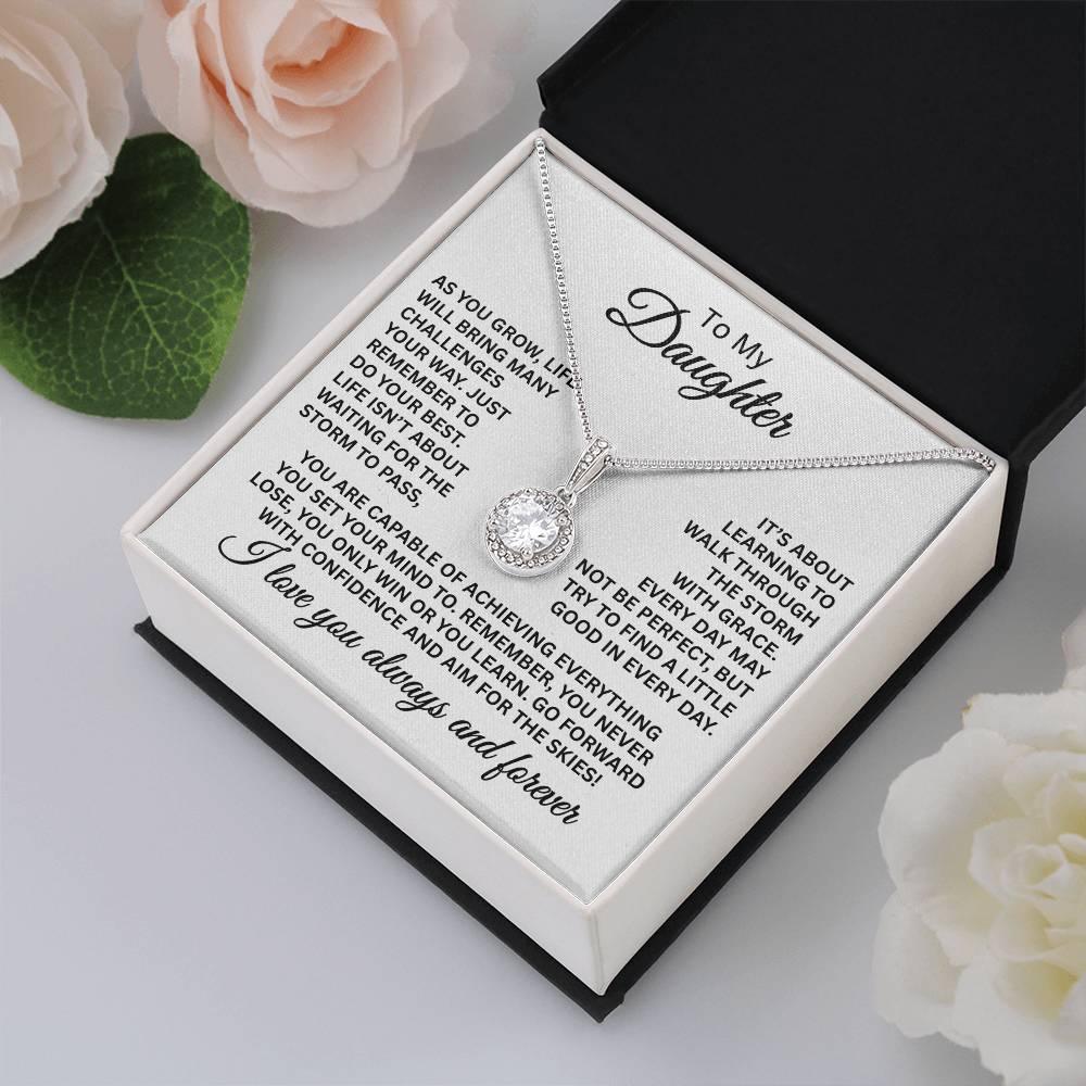To My Daughter Necklace - I love you always and forever - Eternal Hope Necklace