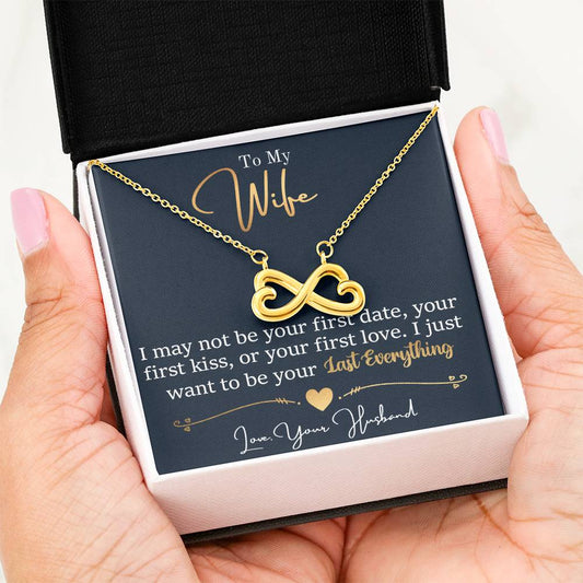 To My Wife Necklace - Romantic Gift from Husband, Meaningful Jewelry for Birthday, Anniversary, Christmas & Valentine’s Day - Endless Love Necklace