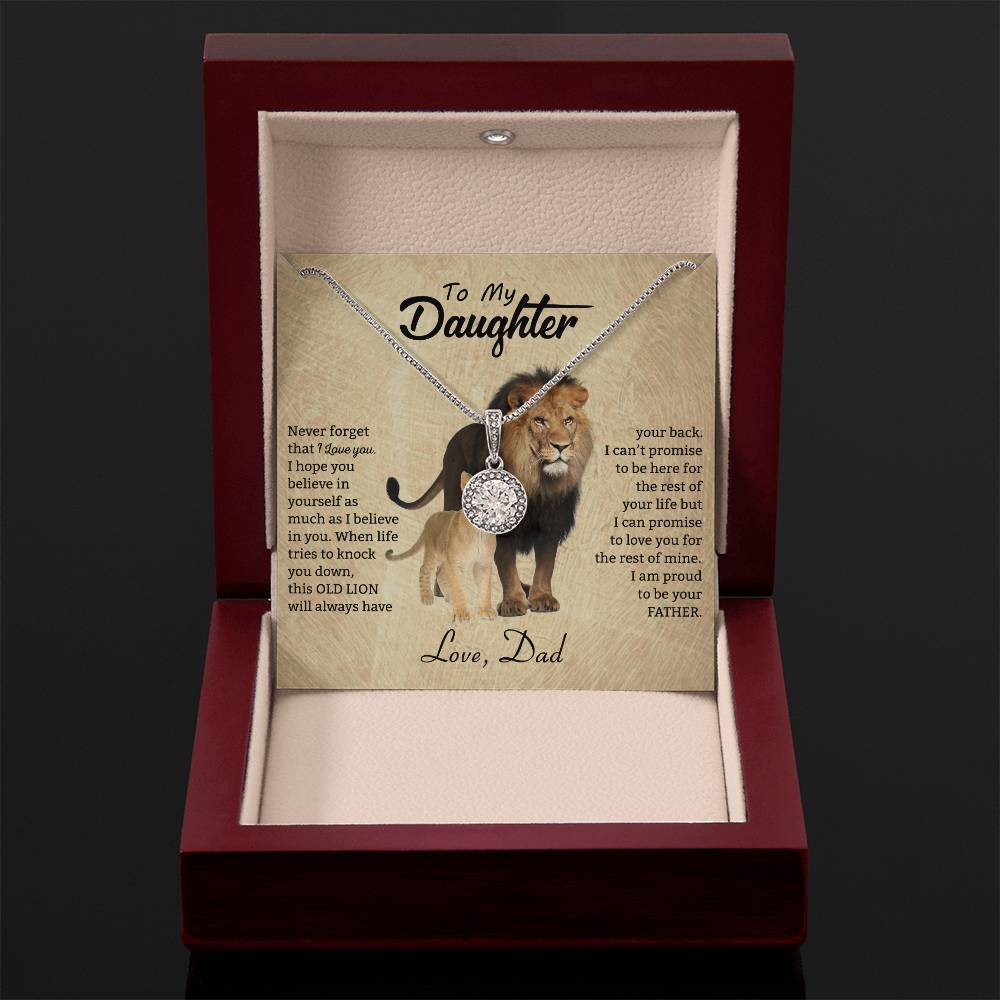 To My Daughter Necklace - Emotional Jewelry from Dad to Celebrate Love Every Day & Always - Eternal Hope Necklace