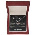 To My Granddaughter Necklace – Graduation & Birthday Gift from Grandpa – Crown Pendant Necklace