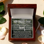 To My Air Force Wife Gift from Husband - Scripted Love Necklace
