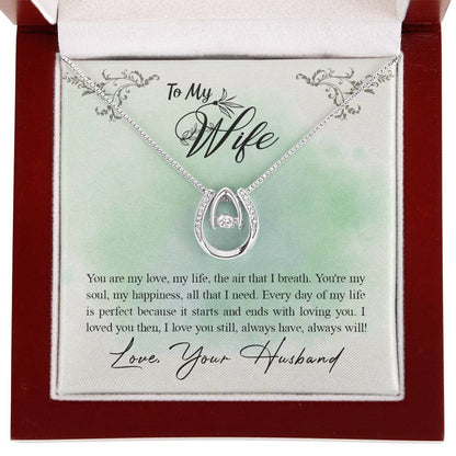 Valentine’s Day Wife Gift - Romantic Jewelry from Husband - Lucky In Love Necklace