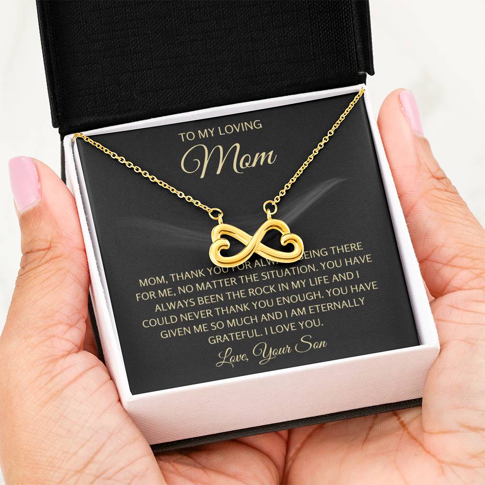 To My Loving Mom - Mom Gift from Son - I Love You - Endless Love Necklace
