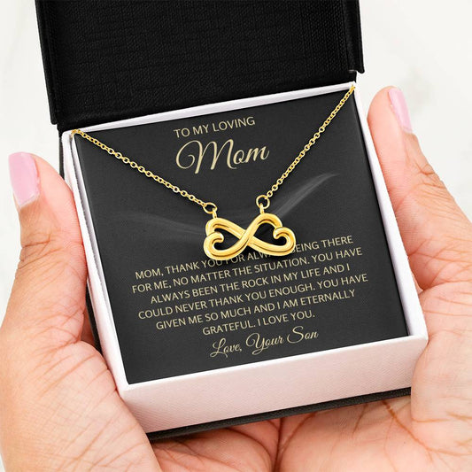 To My Loving Mom - Mom Gift from Son - I Love You - Endless Love Necklace
