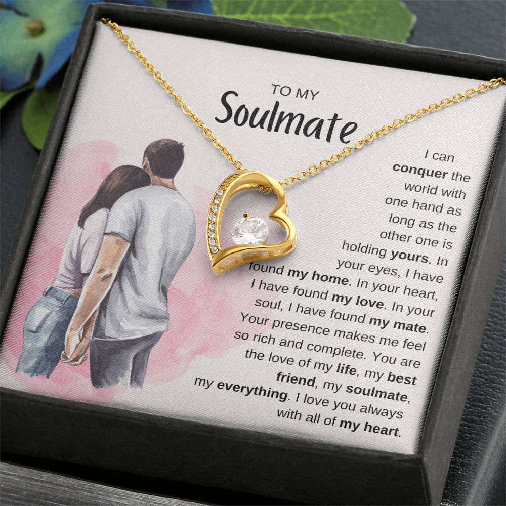 To My Soulmate Necklace - Unique Soulmate Gift for Her for Birthdays & Surprise Moments - Forever Love Necklace