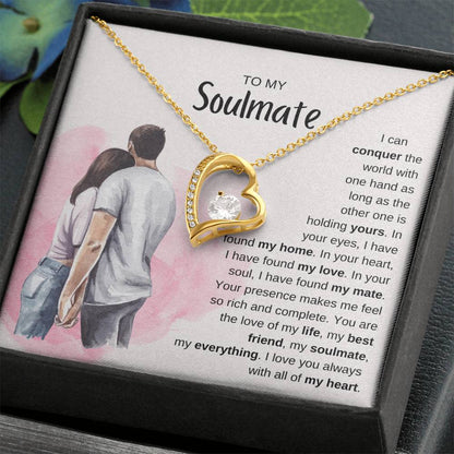To My Soulmate Necklace - Unique Soulmate Gift for Her for Birthdays & Surprise Moments - Forever Love Necklace