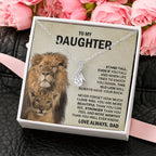 To My Daughter Necklace - Stand Tall - Dad to Daughter Gift - Alluring Beauty Necklace