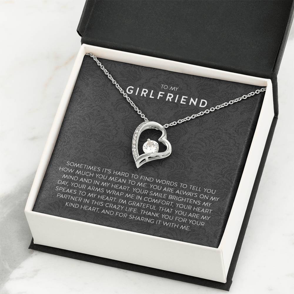 To My Girlfriend Necklace - Soulmate Jewelry Gift for Valentine’s Day, Birthday - Forever Love Necklace