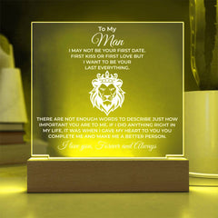 Personalized Acrylic Plaque for Boyfriend, Anniversary Gift with Custom Message, Romantic Keepsake, To My Man