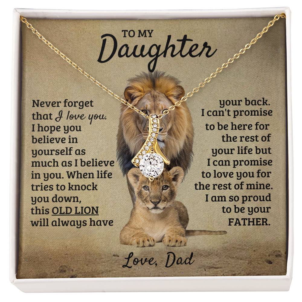 To My Daughter Necklace - I am so proud to be your father - Daughter Gift from Dad - Alluring Beauty Necklace