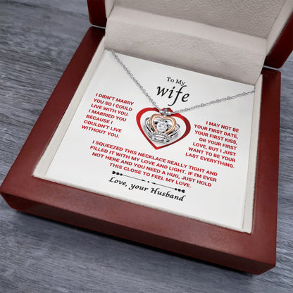 To My Wife Necklace - Loving Gift from Husband for Valentine’s Day, Birthday & Anniversary - Crown Pendant Necklace