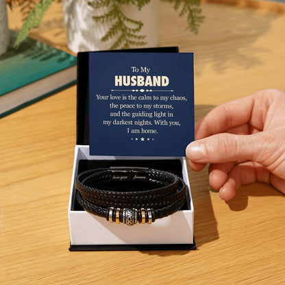 To My Husband - Your love is the calm to my chaos - Love You Forever Bracelet