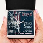To The Best Army Wife Gift from Husband - Scripted Love Necklace