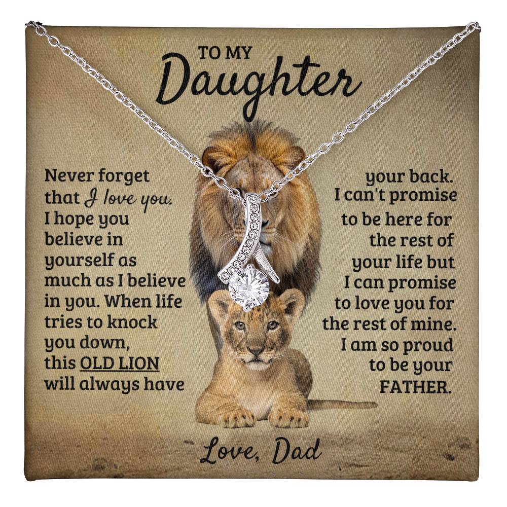 To My Daughter Necklace - I am so proud to be your father - Daughter Gift from Dad - Alluring Beauty Necklace