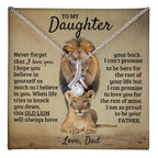 To My Daughter Necklace - I am so proud to be your father - Daughter Gift from Dad - Alluring Beauty Necklace