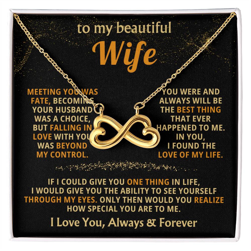 Thoughtful Gift for Wife - Emotional Jewelry from Husband for Anniversary, Birthday, Valentine’s Day & Holidays - Endless Love Necklace