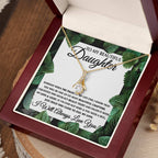 To My Daughter Necklace – Daughter Jewelry Gift for Graduation & Christmas – Alluring Beauty Necklace