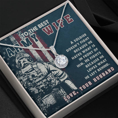 To The Best Army Wife - Eternal Hope Necklace - Gift for Wife from Husband