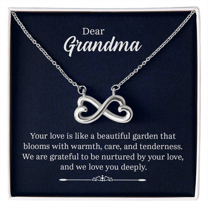 Dear Grandma - Your love is like a beautiful garden - Grandma Gift - Endless Love Necklace