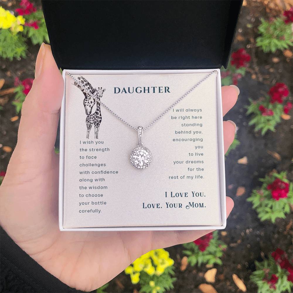 To My Daughter Necklace – Birthday, Graduation Keepsake for Daughter from Mom – Eternal Hope Necklace