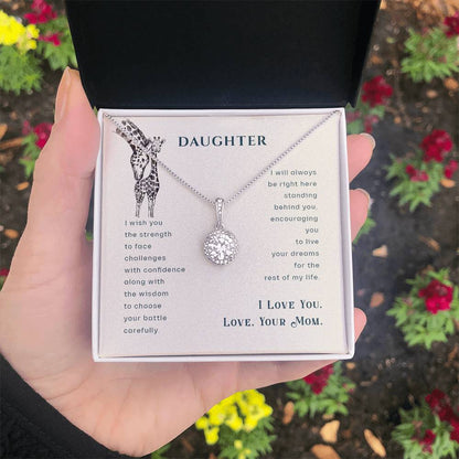 To My Daughter Necklace – Birthday, Graduation Keepsake for Daughter from Mom – Eternal Hope Necklace